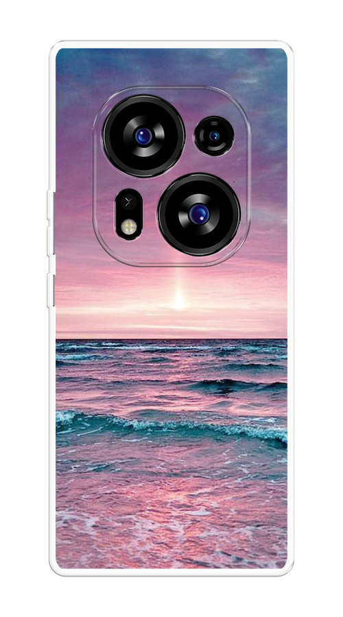 

Чехол на Tecno Phantom X2/X2 Pro "Восход 3", Розовый;голубой, 303250-2