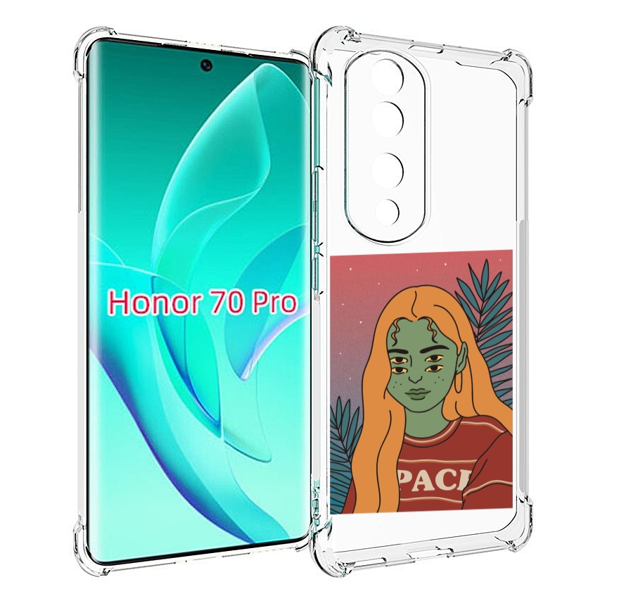 

Чехол MyPads четырехглазая девушка женский для Honor 70 Pro / 70 Pro Plus, Прозрачный, Tocco