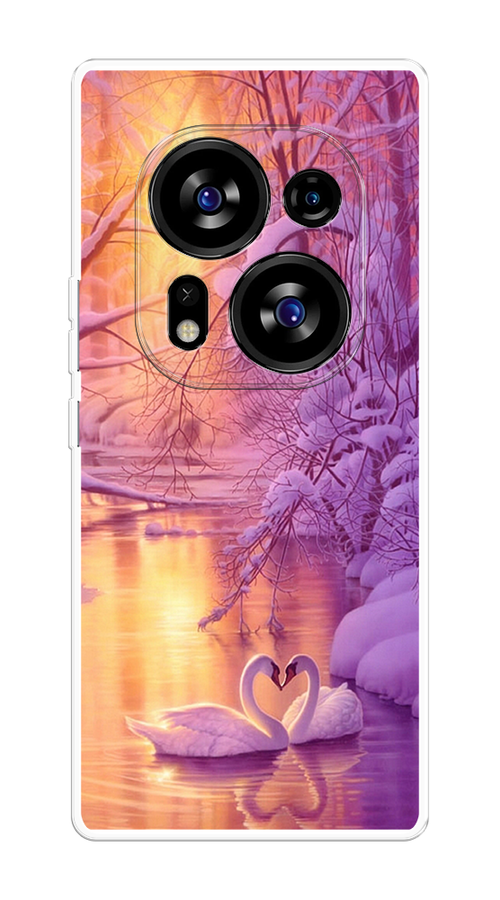 

Чехол на Tecno Phantom X2/X2 Pro "Зима 1", Фиолетовый;желтый, 303250-2