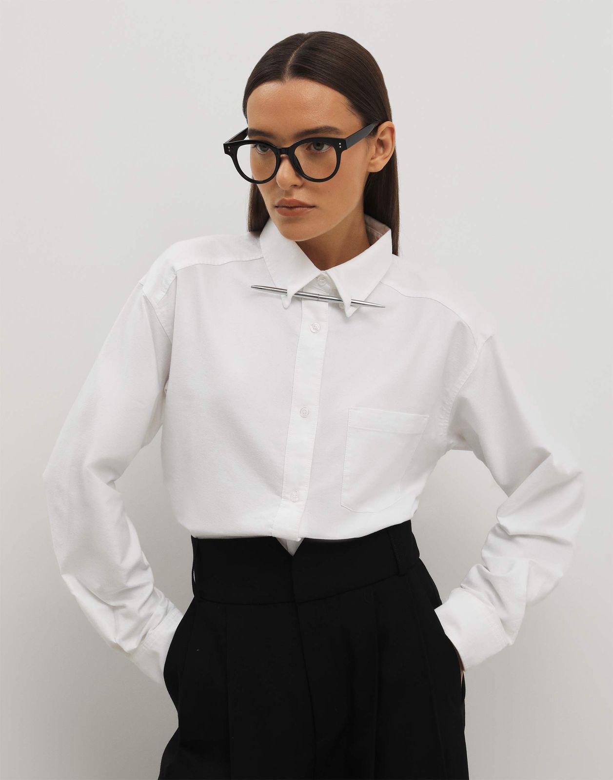 

Рубашка женская Gloria Jeans GWT003236 белый XS/164, GWT003236