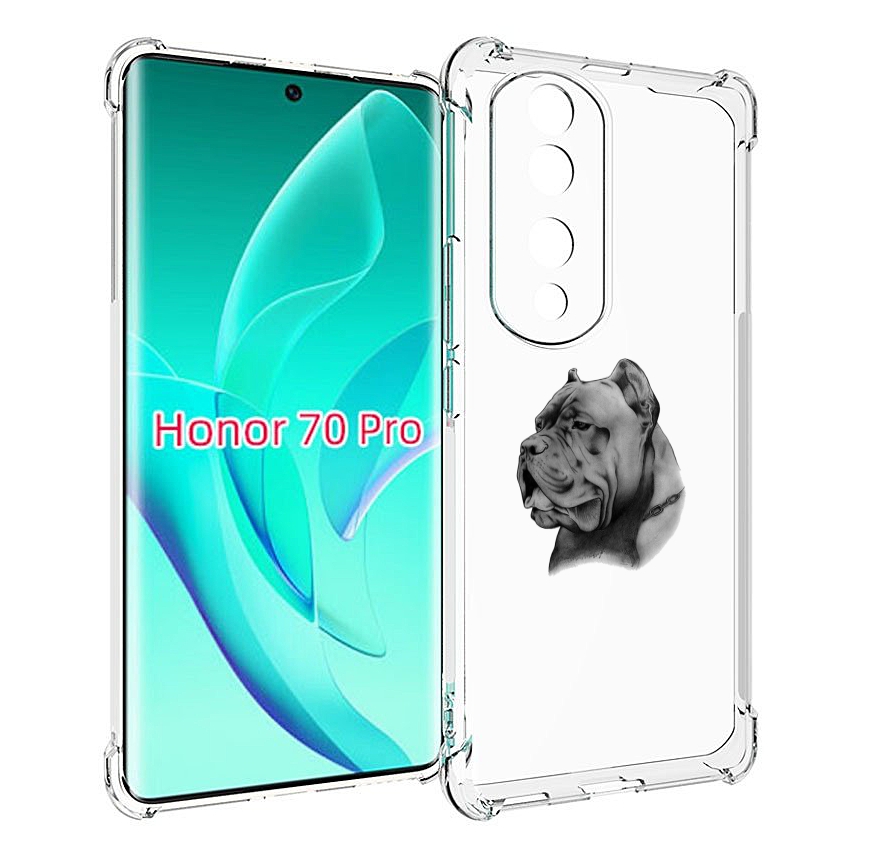 

Чехол MyPads грозный бульдог для Honor 70 Pro / 70 Pro Plus, Прозрачный, Tocco