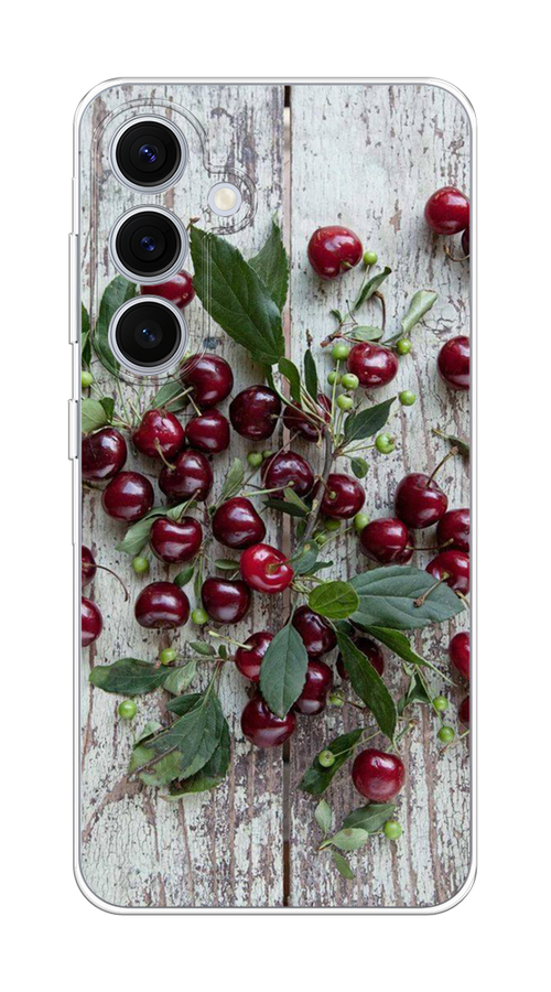 

Чехол на Samsung Galaxy S24 FE 5G "Вишня", Бордовый;зеленый;серый, 2109950-1