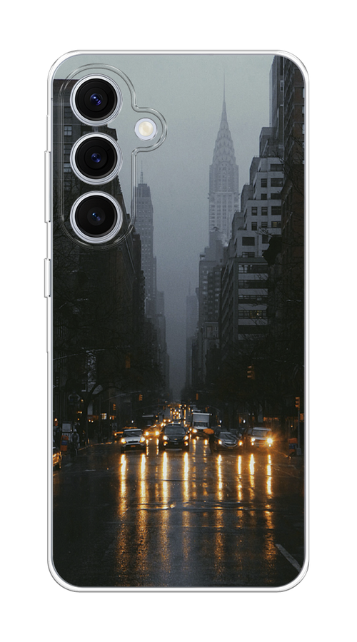 

Чехол на Samsung Galaxy S24 FE 5G "Дождливый Нью Йорк", Черный;серый, 2109950-1