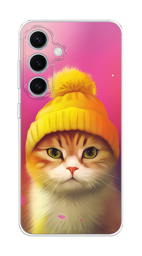 

Чехол на Samsung Galaxy S24 FE 5G "Котик в шапочке", Розовый;желтый;бежевый, 2109950-1