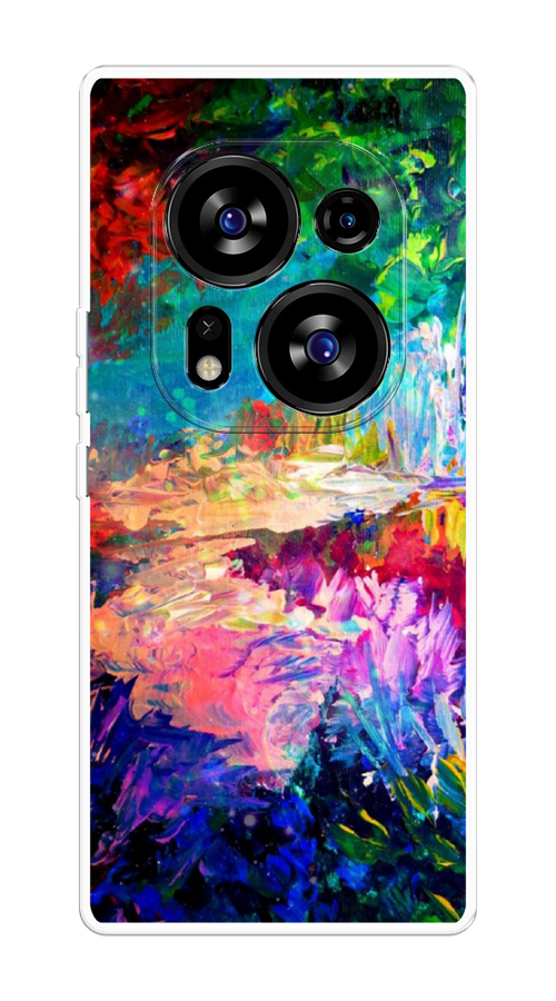 

Чехол на Tecno Phantom X2/X2 Pro "Лес-гуашь", Синий;розовый;зеленый, 303250-4