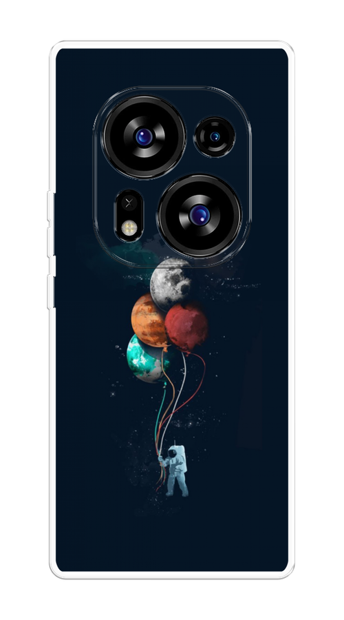 

Чехол на Tecno Phantom X2/X2 Pro "Космонавт с шариками", Разноцветный, 303250-4