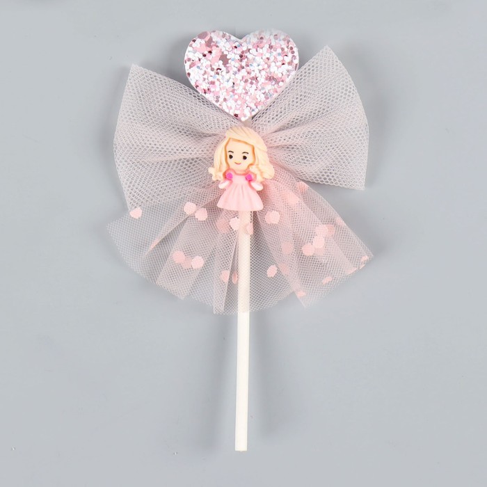 Топпер «Девочка», сердце, светится в темноте