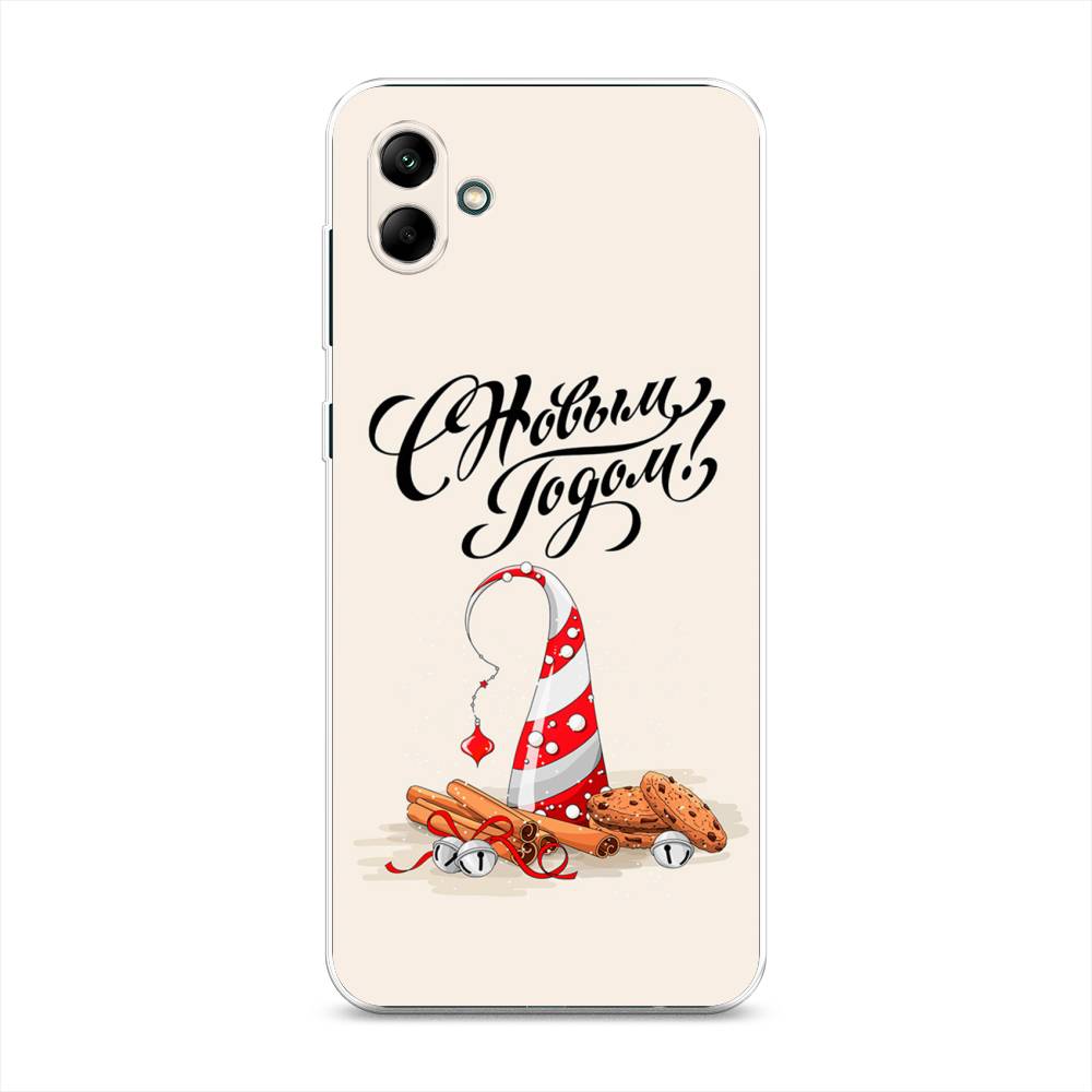 

Чехол на Samsung Galaxy A04 "Подарки на Новый Год", Бежевый;красный;черный, 2107050-5