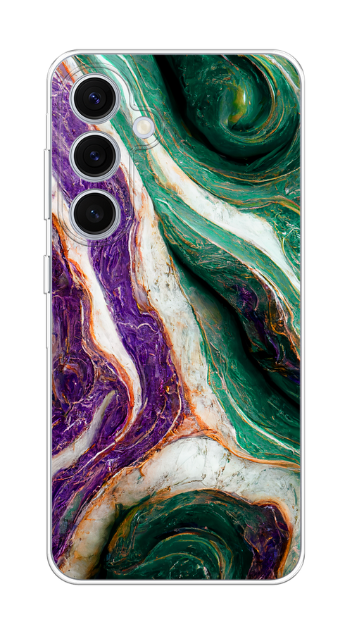 

Чехол на Samsung Galaxy S24 FE 5G "Фиолетово-зеленый мрамор", Зеленый;фиолетовый, 2109950-1