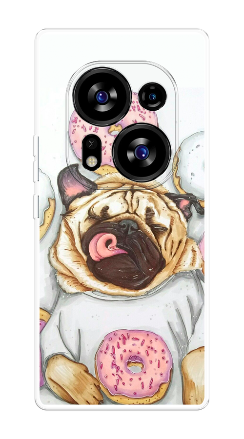 

Чехол на Tecno Phantom X2/X2 Pro "Счастливый мопс", Розовый;бежевый;коричневый, 303250-1