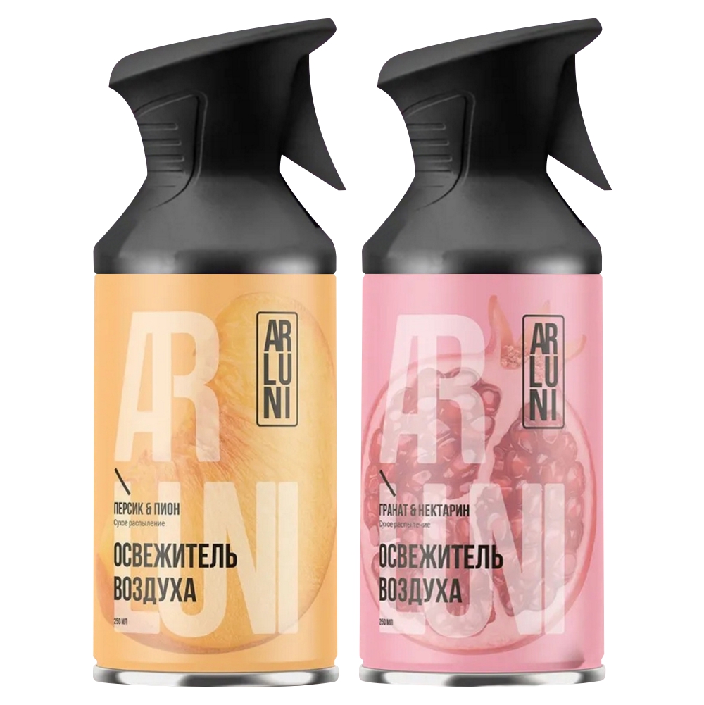 Набор Освежителей воздуха Arluni гранат и нектарин, персик и пион, 250 мл х 2 шт