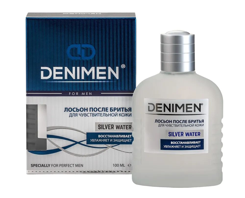 Лосьоны после бритья Понти Парфюм Denimen Silver water для чувствительной кожи, 100 мл