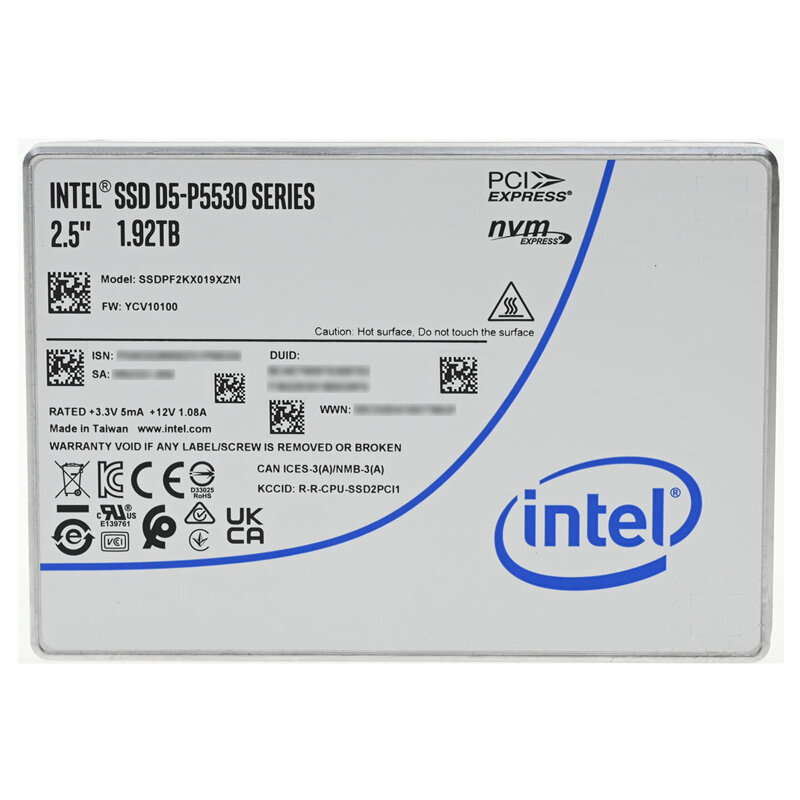 

Внутренний SSD накопитель Intel D5-P5530 1.92TB, D5-P5530