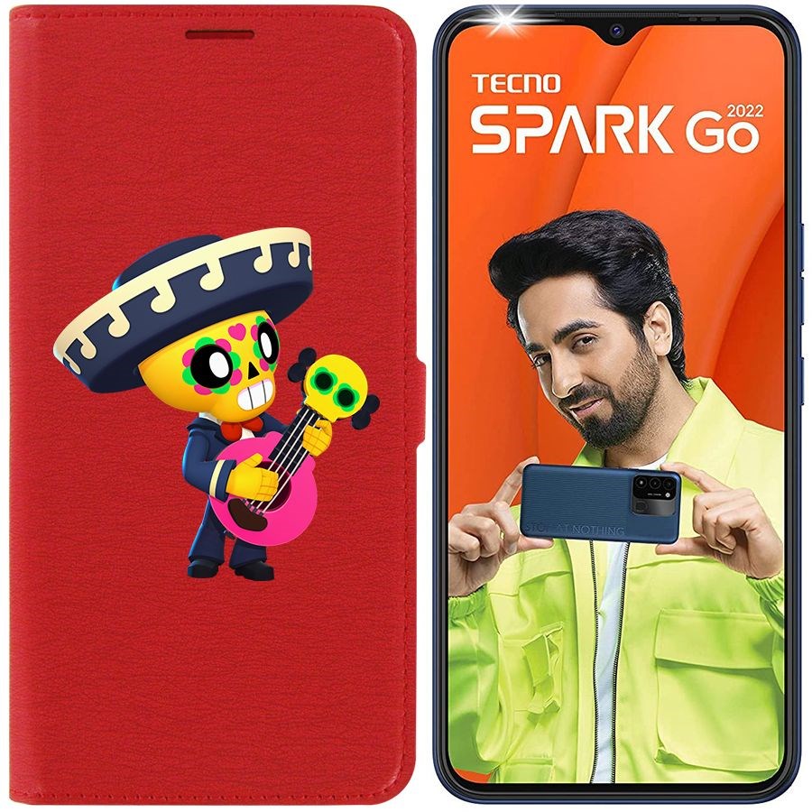 

Чехол-книжка Eco Book для Tecno Spark Go 2022 Brawl Stars-Поко