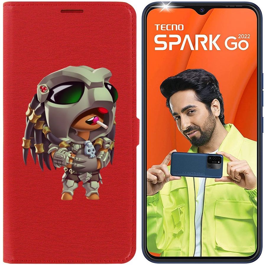 

Чехол-книжка Eco Book для Tecno Spark Go 2022 Brawl Stars-Леон Хищник
