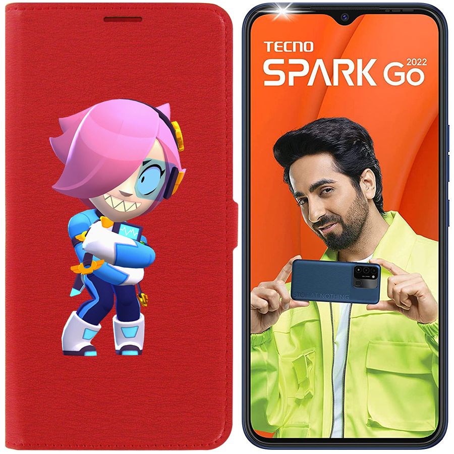 

Чехол-книжка Eco Book для Tecno Spark Go 2022 Brawl Stars-Колетт Навигатор