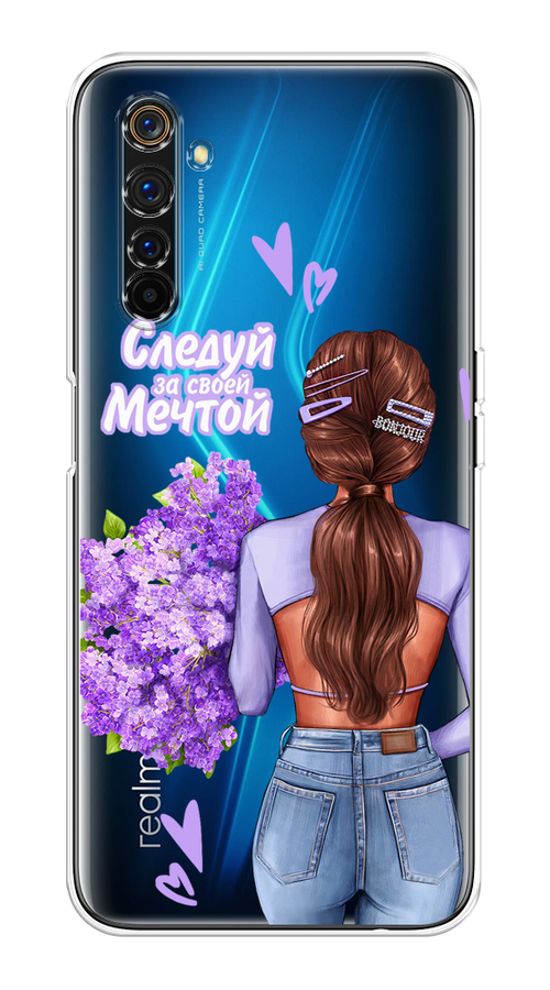 

Чехол на Realme 6 Pro "Следуй за своей мечтой", Фиолетовый;коричневый, 252850-1