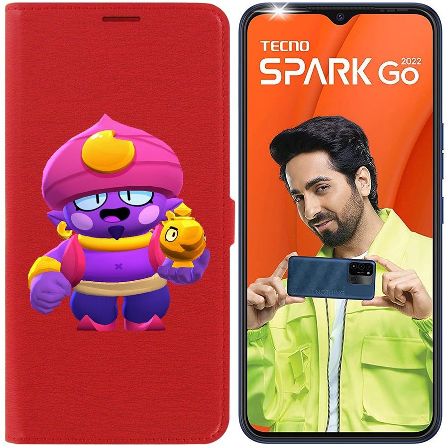 

Чехол-книжка Eco Book для Tecno Spark Go 2022 Brawl Stars-Джин