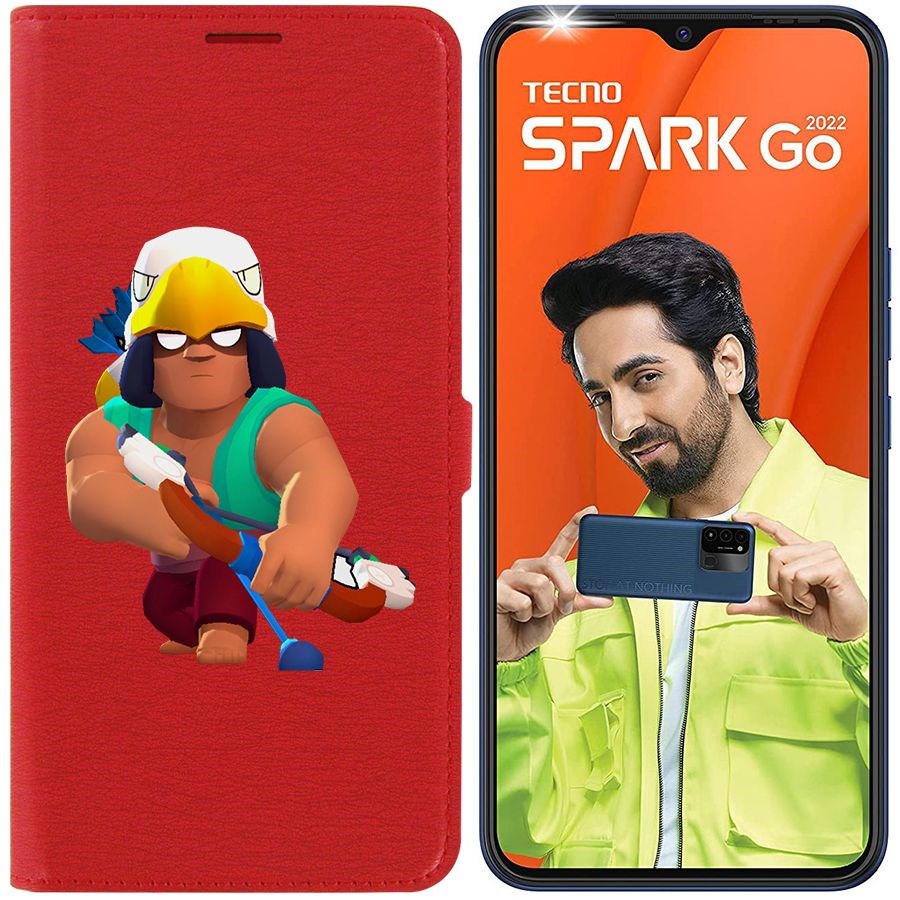 

Чехол-книжка Eco Book для Tecno Spark Go 2022 Brawl Stars-Бо