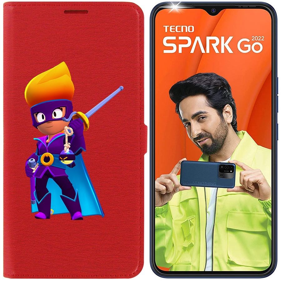 

Чехол-книжка Eco Book для Tecno Spark Go 2022 Brawl Stars-Амбер де Ла Вега
