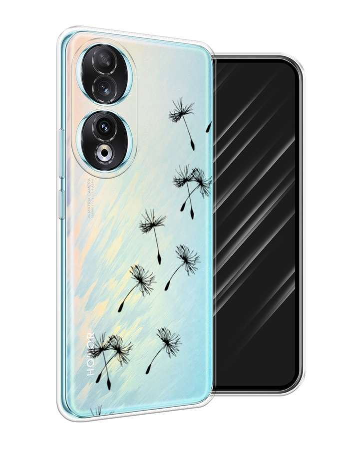 

Чехол Awog на Honor 90 "Летящие одуванчики", Черный