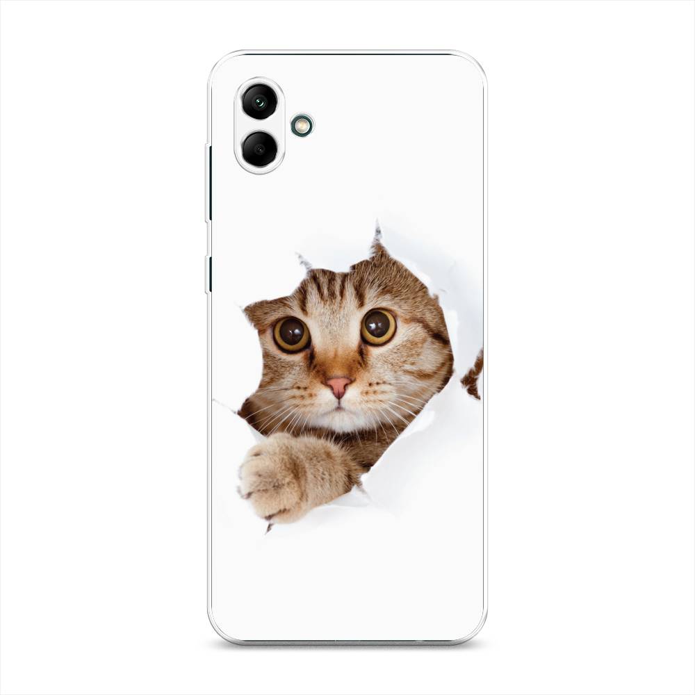

Чехол на Samsung Galaxy A04 "Кот и бумага", Белый;коричневый, 2107050-1