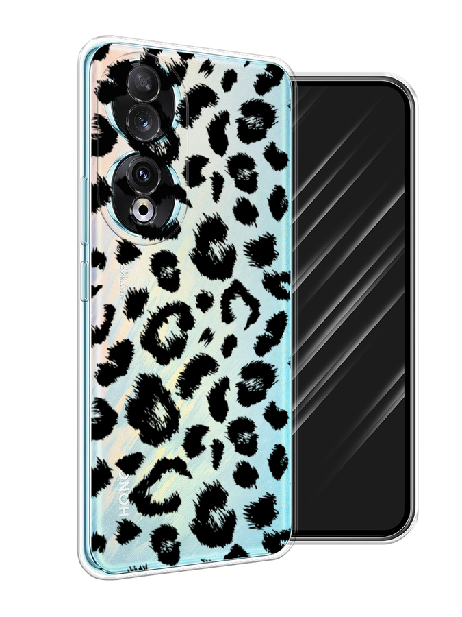 

Чехол Awog на Honor 90 "Окрас леопарда фон", Черный