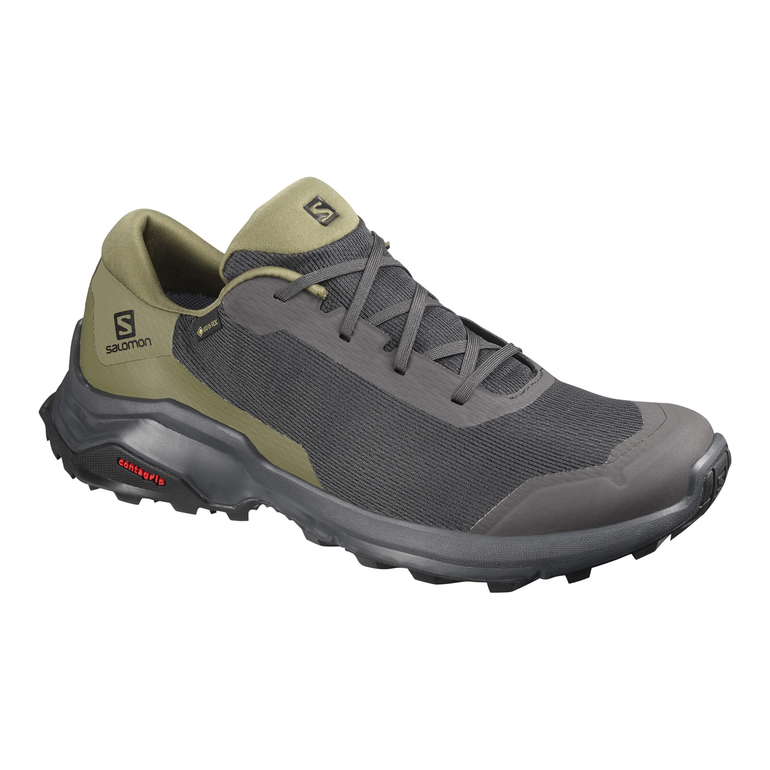 фото Кроссовки мужские salomon x reveal gtx phantom/burnt oliv/bk черные 13.5 uk