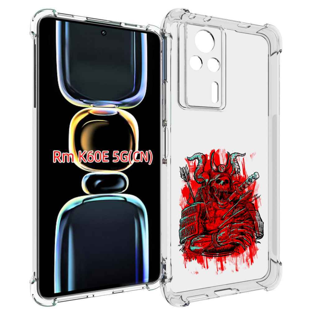 

Чехол MyPads красный скелет воин для Xiaomi Redmi K60E, Tocco