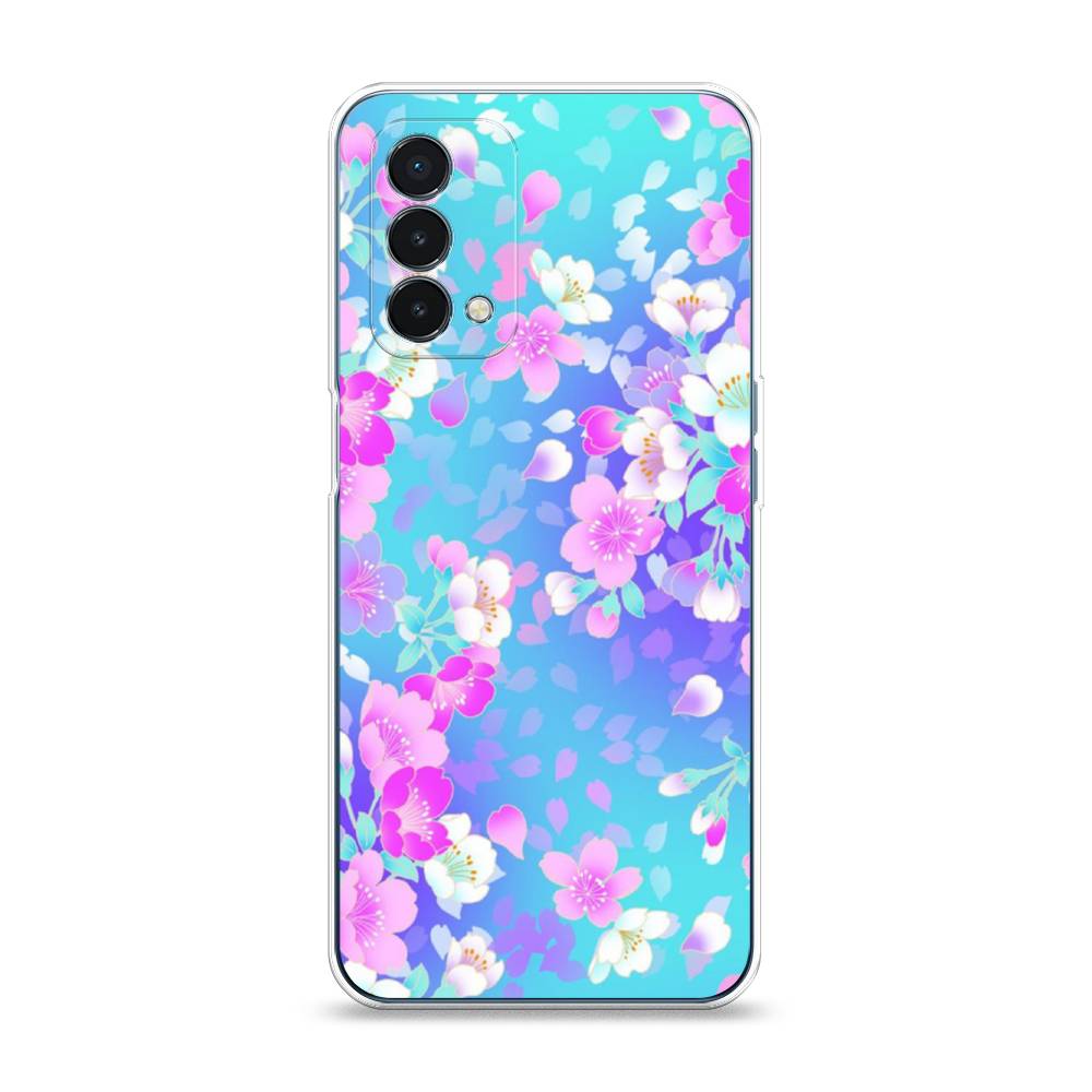 

Чехол Awog на OnePlus Nord N200 5G / ВанПлас Nord N200 5G "Яблоневые цветы", Голубой;розовый;белый, 152250-8