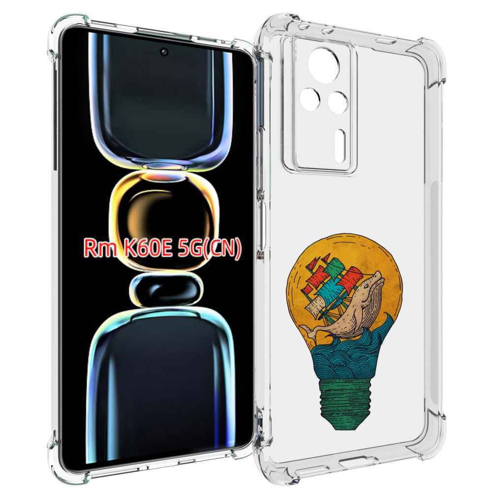 

Чехол MyPads кит в лампочке с парусами для Xiaomi Redmi K60E, Tocco