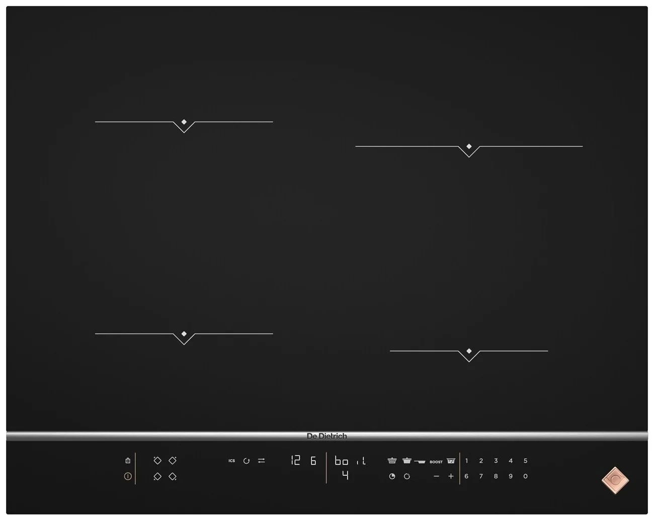 Встраиваемая варочная панель индукционная De Dietrich DPI7670X черный