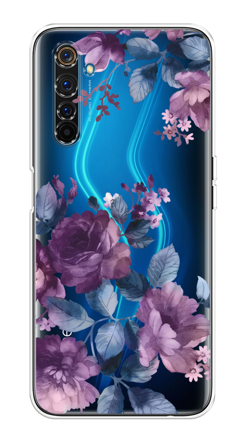 

Чехол на Realme 6 Pro "Purple Blossoms", Синий;фиолетовый, 252850-1