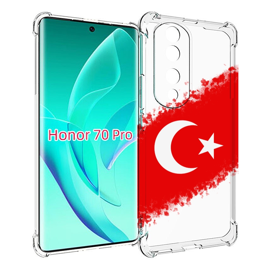 

Чехол MyPads флаг Турции для Honor 70 Pro / 70 Pro Plus, Прозрачный, Tocco