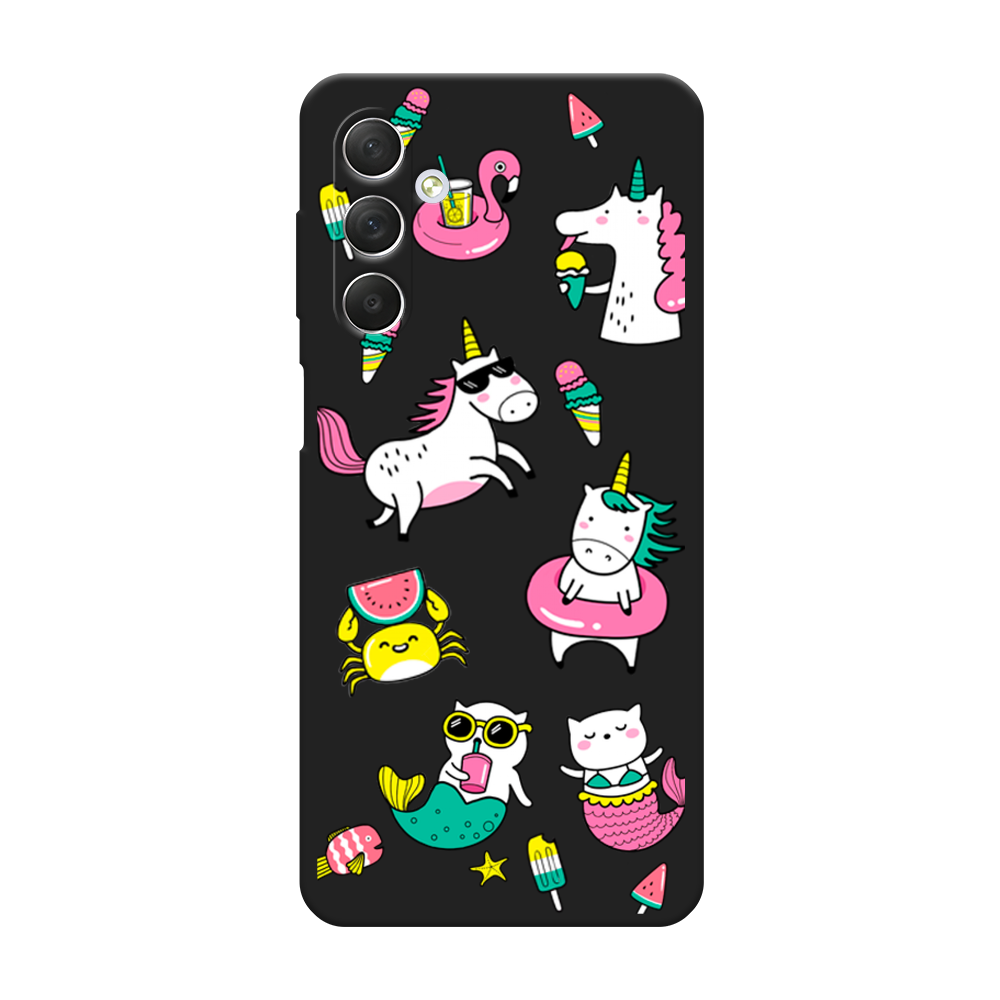 

Чехол Awog на Samsung Galaxy M54 "На отдыхе", Белый;бирюзовый;розовый, 2108252-1
