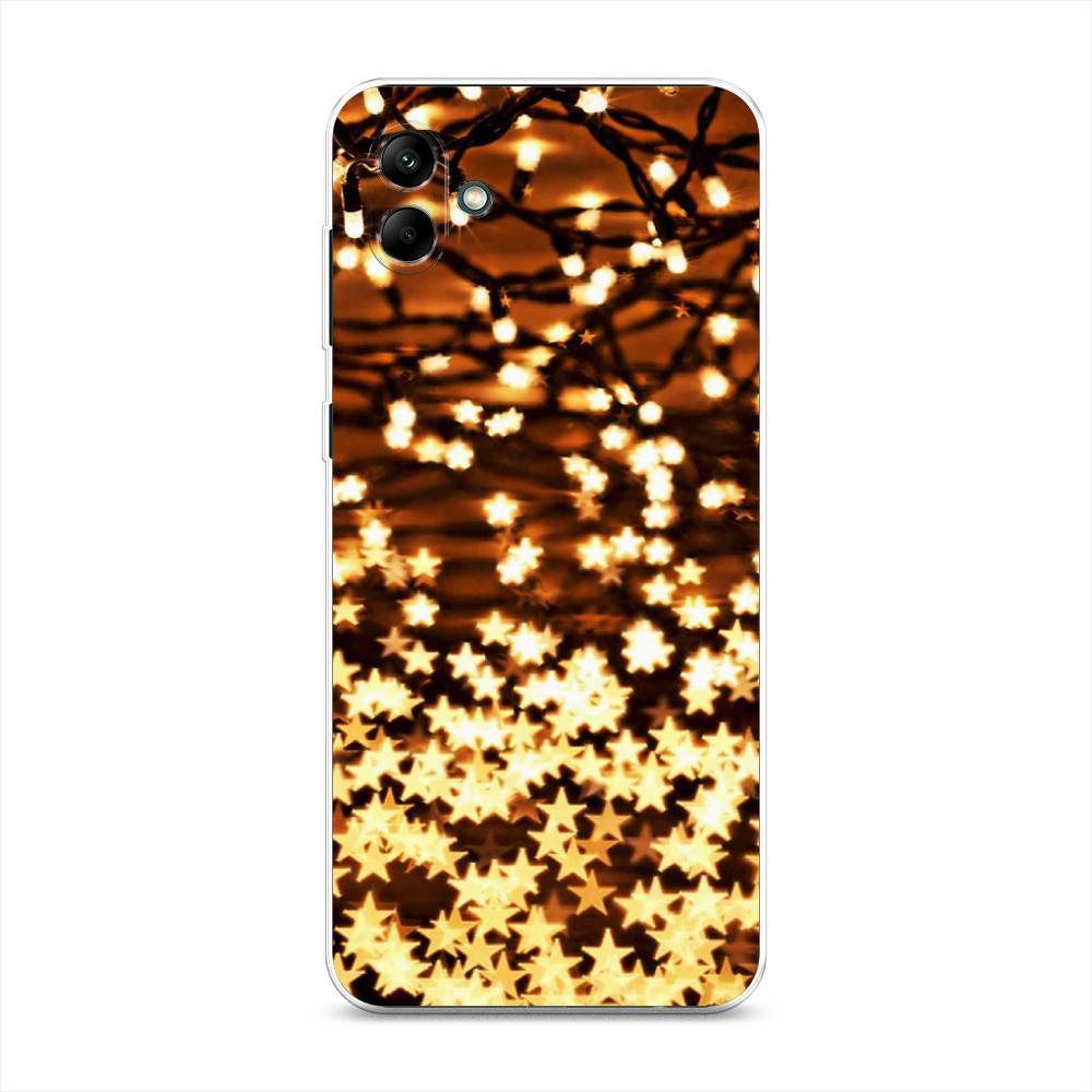 

Чехол на Samsung Galaxy A04 "Новогодняя гирлянда", Золотистый, 2107050-5