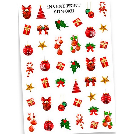 

Набор, iNVENT PRiNT, Слайдер-дизайн «Новый год. Зима. Подарки. Игрушки. Шары» №SDN-31, 3 ш, Разноцветный