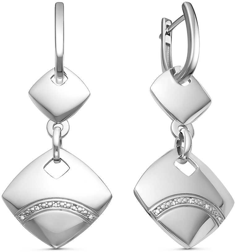 

Серьги женские из серебра Klondike 02-01522-07-101-01-07, бриллиант, 02-01522-07-101-01-07