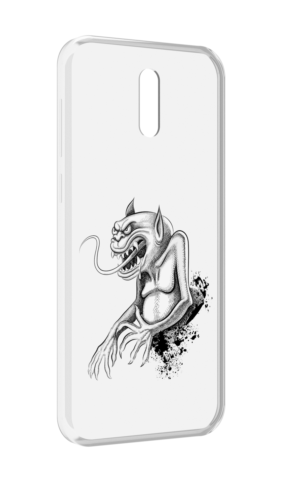 

Чехол MyPads чорт для Alcatel 3L (2019), Прозрачный, Tocco