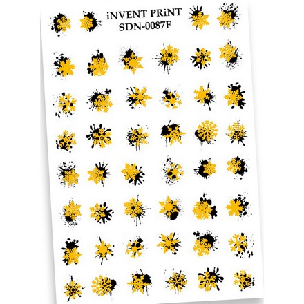 

Набор, iNVENT PRiNT, Слайдер-дизайн «Новый год. Зима. Золотые снежинки» №SDNF-87, 2 шт., Золотистый;черный
