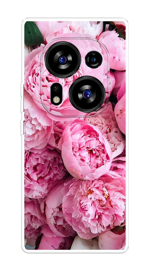 

Чехол на Tecno Phantom X2/X2 Pro "Розовые пионы", Бежевый;розовый, 303250-2