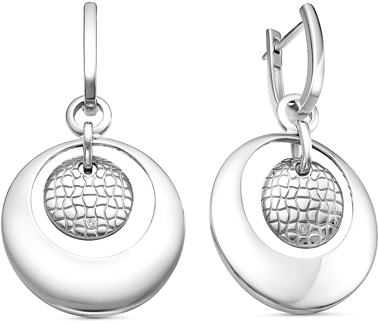 

Серьги женские из серебра Klondike 02-01510-07-101-01-07, бриллиант, 02-01510-07-101-01-07