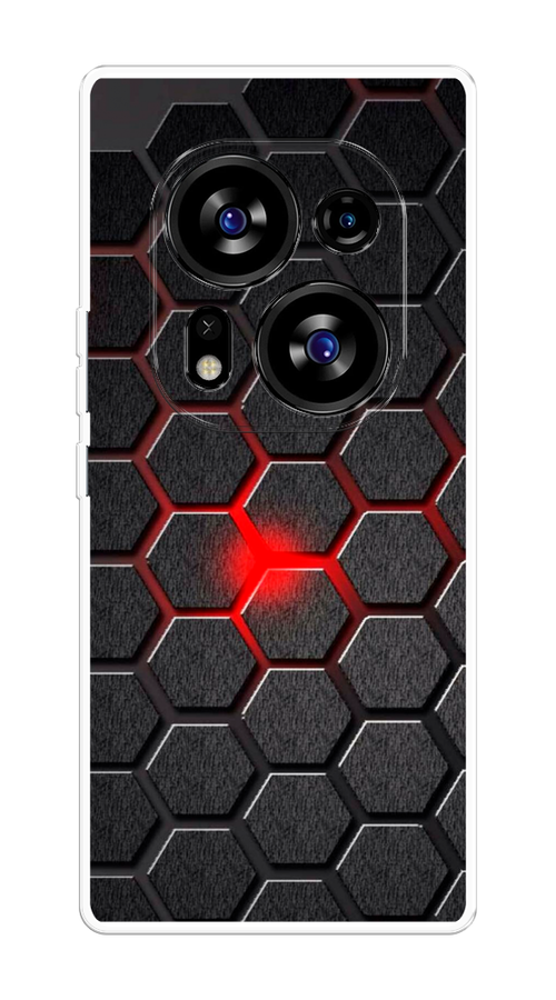 

Чехол на Tecno Phantom X2/X2 Pro "Соты красные", Красный;черный;серый, 303250-3