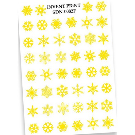 

Набор, iNVENT PRiNT, Слайдер-дизайн «Новый год. Зима. Золотые снежинки» №SDNF-82, 2 шт., Золотистый