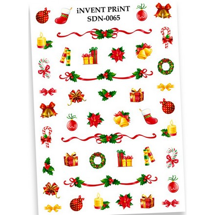 

iNVENT PRiNT, Слайдер-дизайн «Новый год. Зима. Игрушки. Подарки. Рождество» №SDN-65, Разноцветный