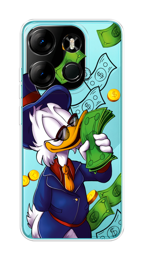 

Чехол на Tecno Spark Go 2023/Infinix Smart 7 "Scrooge McDuck with Money", Синий;зеленый;белый, 303150-6