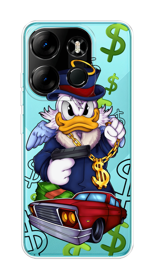 

Чехол на Tecno Spark Go 2023/Infinix Smart 7 "Scrooge McDuck with a Gold Chain", Красный;синий;белый, 303150-6