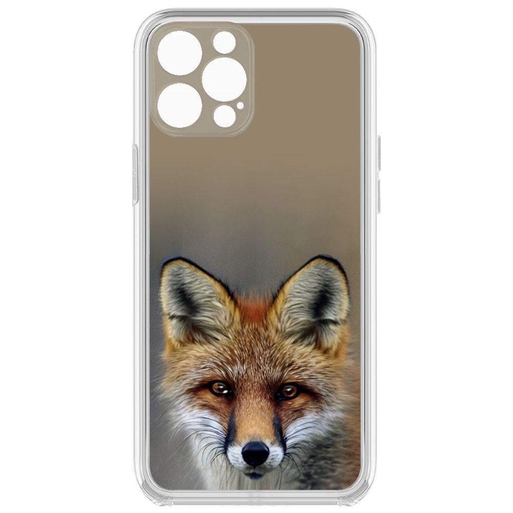 

Чехол-накладка Krutoff Clear Case Нейролиса для iPhone 12 Pro с защитой камеры, Прозрачный