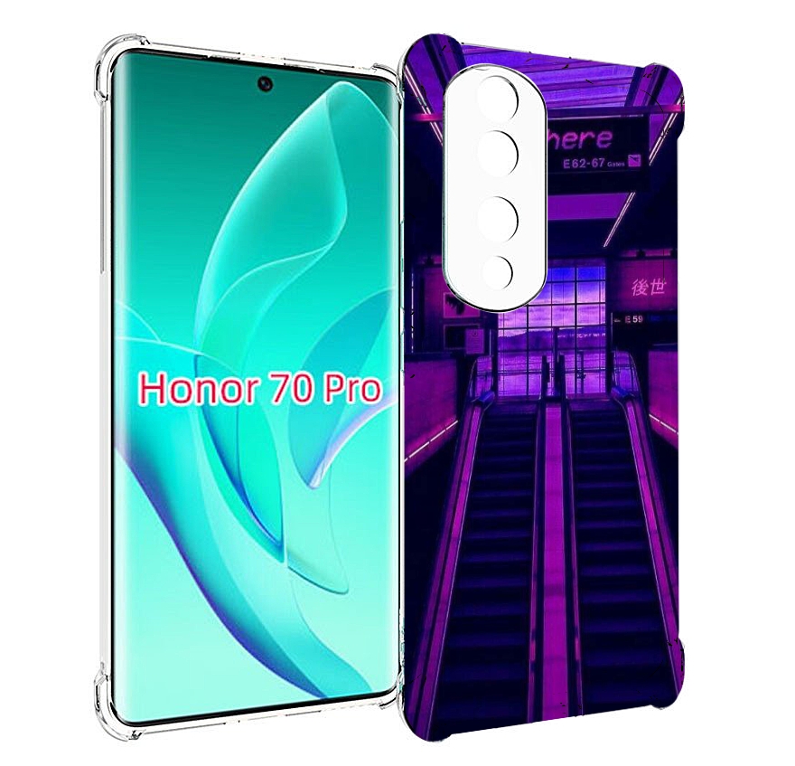 

Чехол MyPads фиолетовый эскалатор для Honor 70 Pro / 70 Pro Plus, Прозрачный, Tocco
