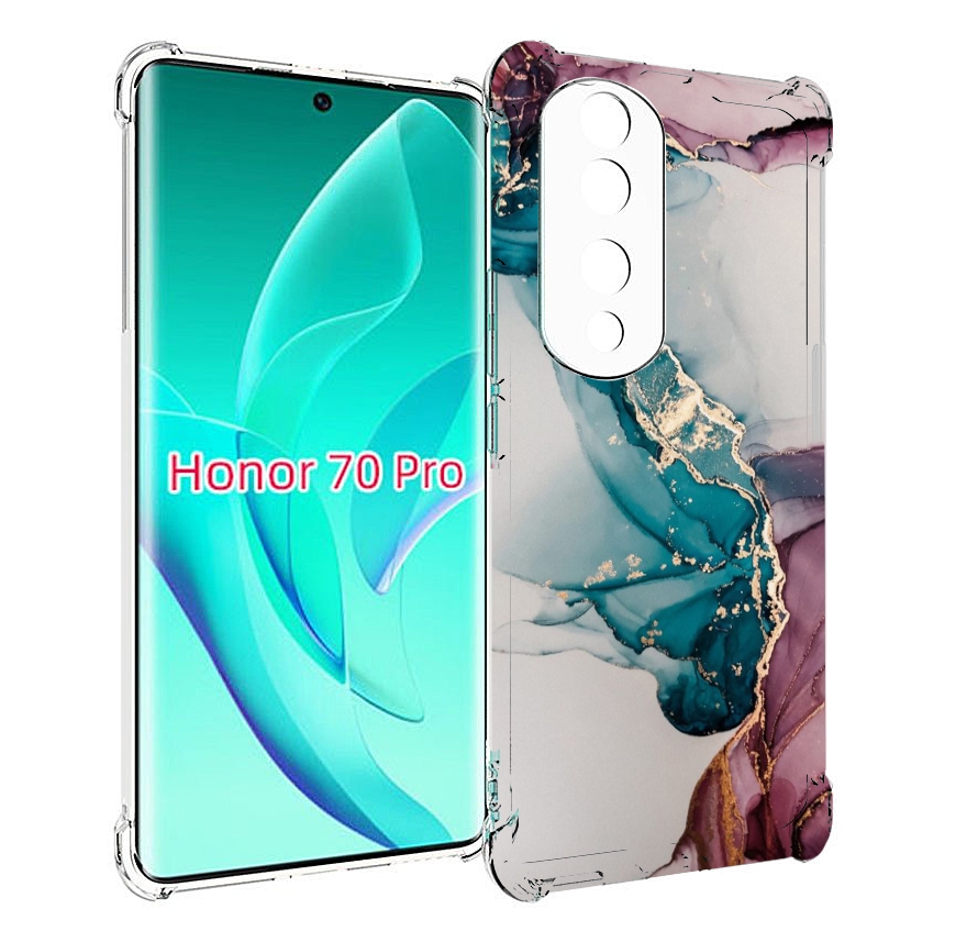 

Чехол MyPads фиолетовый синий краски для Honor 70 Pro / 70 Pro Plus, Прозрачный, Tocco